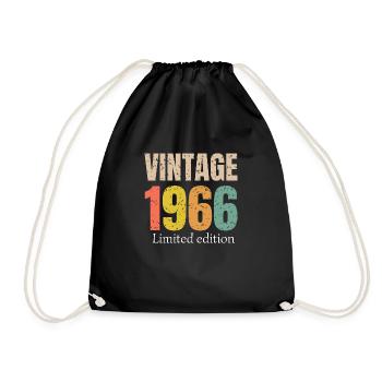 Vintage 1966 Limitierte Auflage - Turnbeutel - Schwarz - Vorne