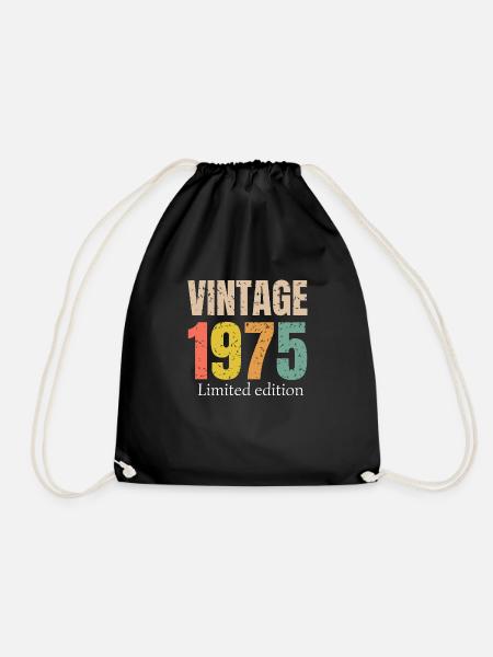 Vintage 1975 Limited Edition - Drawstring Bag - black