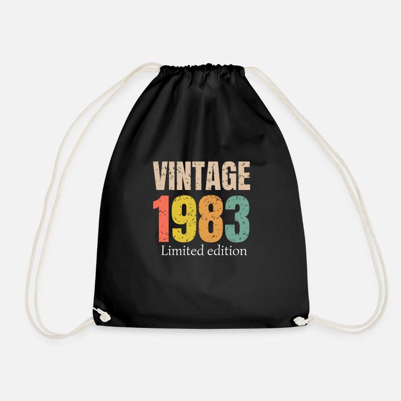 Vintage 1983 Limited Edition - Drawstring Bag - black