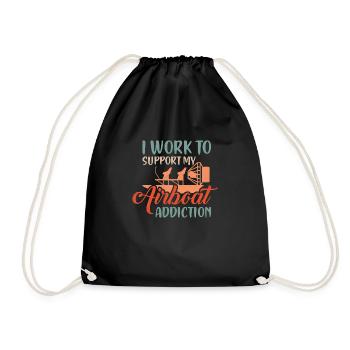 Je travaille pour soutenir mon hélice de dépendance à l’hydroglisseur - Sac de sport léger - noir - Devant