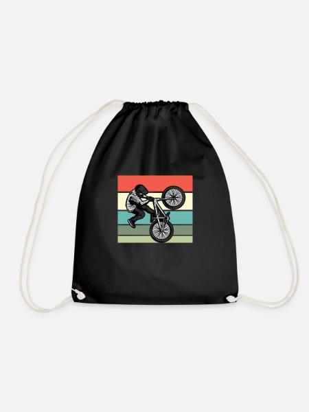 BMX Rider Vintage Retro Hobby Sport Bike Chemise - Sac de sport léger - noir
