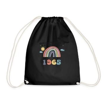 Making The World Better Place Since 1965, Cute - Drawstring Bag - black - Front