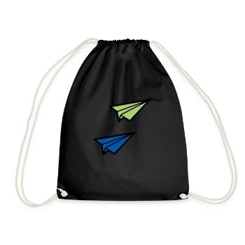 Avion en papier - Sac de sport léger - noir - Devant