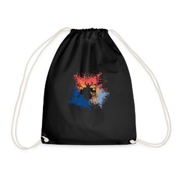 Drummer Vintage - Drawstring Bag - black - Front