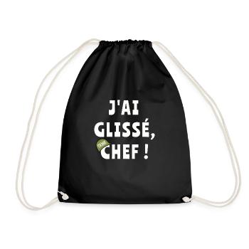 J’ai glissé chef - Sac de sport léger - noir - Devant