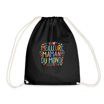 Meilleure maman du monde - Sac de sport léger - noir - Devant