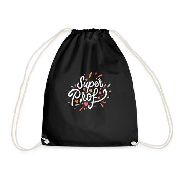 Super prof - Sac de sport léger - noir - Devant