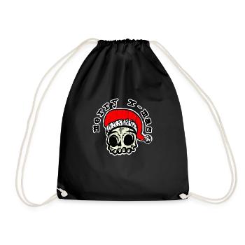 Joyeux Skullmas Noël crâne Noël - Sac de sport léger - noir - Devant