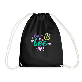 Be My Bee - Love - Drawstring Bag - black - Front
