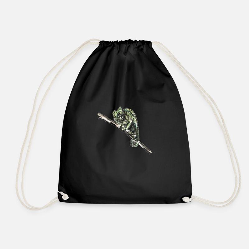 chameleon - Drawstring Bag - black