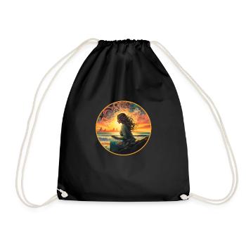 Woman Nature Water - Drawstring Bag - black - Front