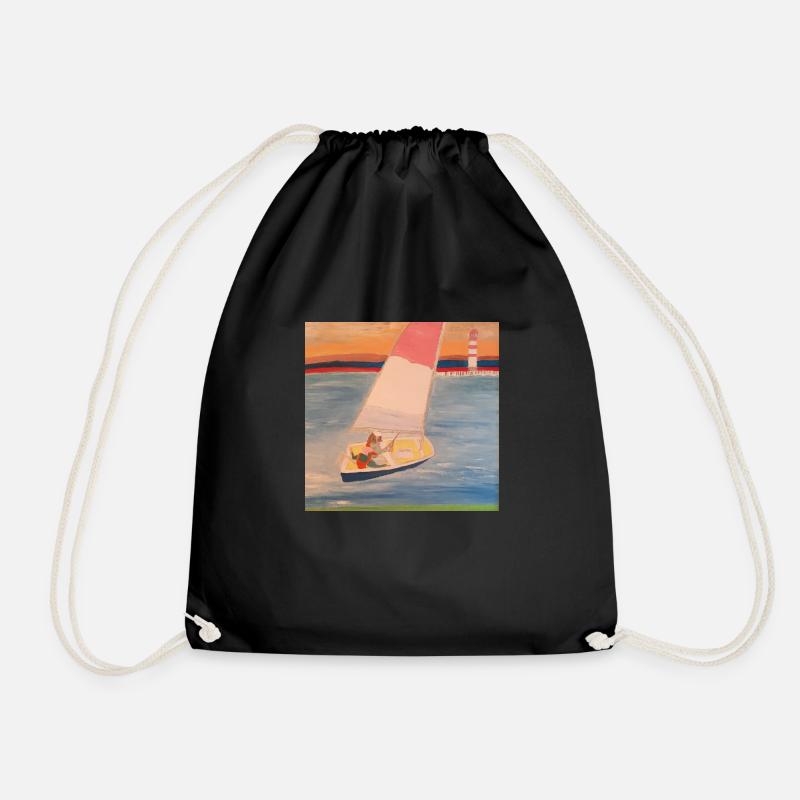 Boat trip - Drawstring Bag - black