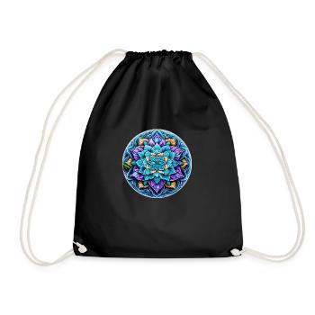 Mandala Entspannung - Turnbeutel - Schwarz - Vorne
