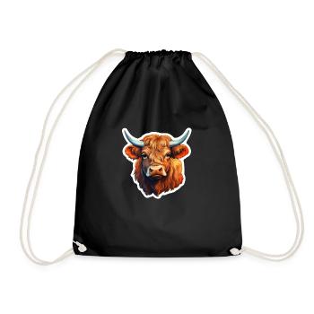 Bovins Highland - Sac de sport léger - noir - Devant