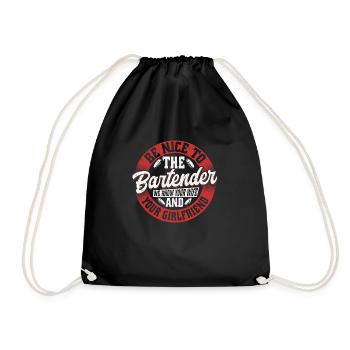 Soyez gentil avec le barman Barman Barman Barman Cocktail Barman - Sac de sport léger - noir - Devant