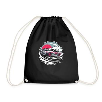 Auto im japanischen Stil, JDM - Turnbeutel - Schwarz - Vorne