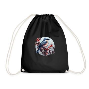 Oiseau d’hiver - Sac de sport léger - noir - Devant