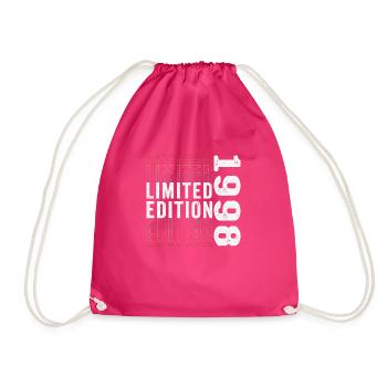 Limited Edition 1998 - Awesome 25th Birthday - Drawstring Bag - fuchsia - Front