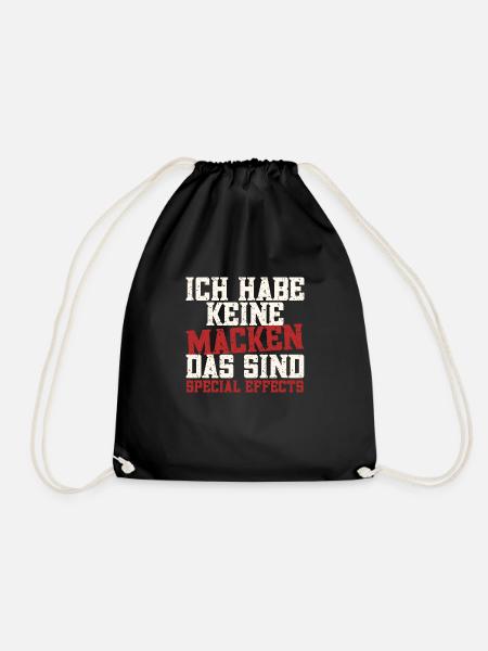 Ich habe keine Macken - Turnbeutel - Schwarz