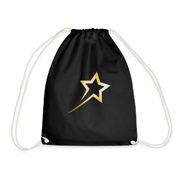 Gold Star - Drawstring Bag - black - Front