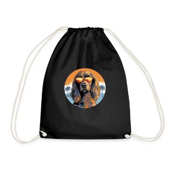 Cocker Épagneul 2 - Sac de sport léger - noir - Devant