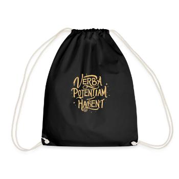 verba potentiam habent - Sac de sport léger - noir - Devant