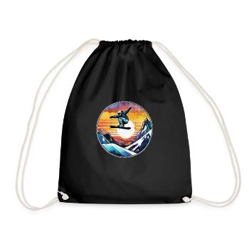 snowboard neige et ski - Sac de sport léger - noir - Devant