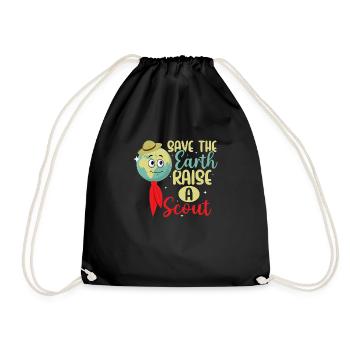 Scout Earth Savers: Raising Awareness Tee - Drawstring Bag - black - Front