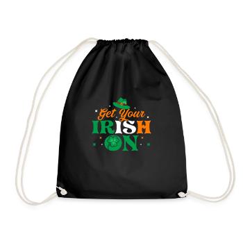 Mettez votre irlandais sur - Sac de sport léger - noir - Devant