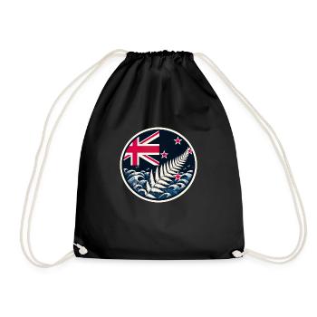 New Zealand Aotearoa Kiwi 20 - Drawstring Bag - black - Front