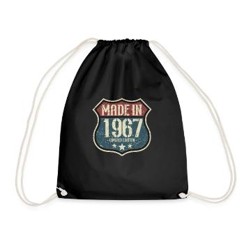 1967 Vintage anniversaire rétro Vintage cadeau - Sac de sport léger - noir - Devant