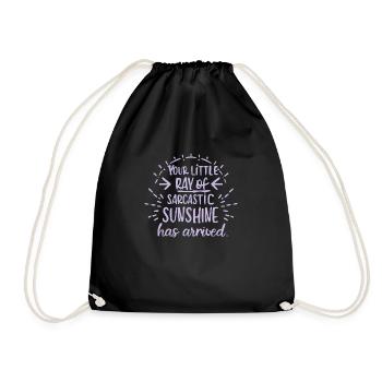 sarcastic saying love gift idea - Drawstring Bag - black - Front