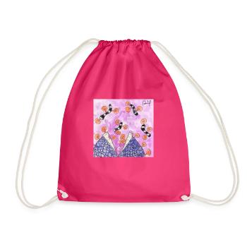 Wirrwarr 20 - Turnbeutel - Fuchsia - Vorne