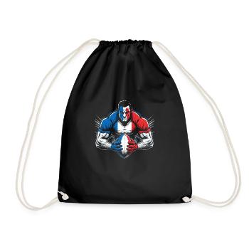 Rugbyman français - Sac de sport léger - noir - Devant