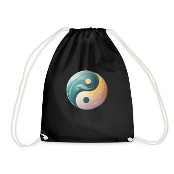 Esthétique du symbole doux du Yin et du Yang - Sac de sport léger - noir - Devant