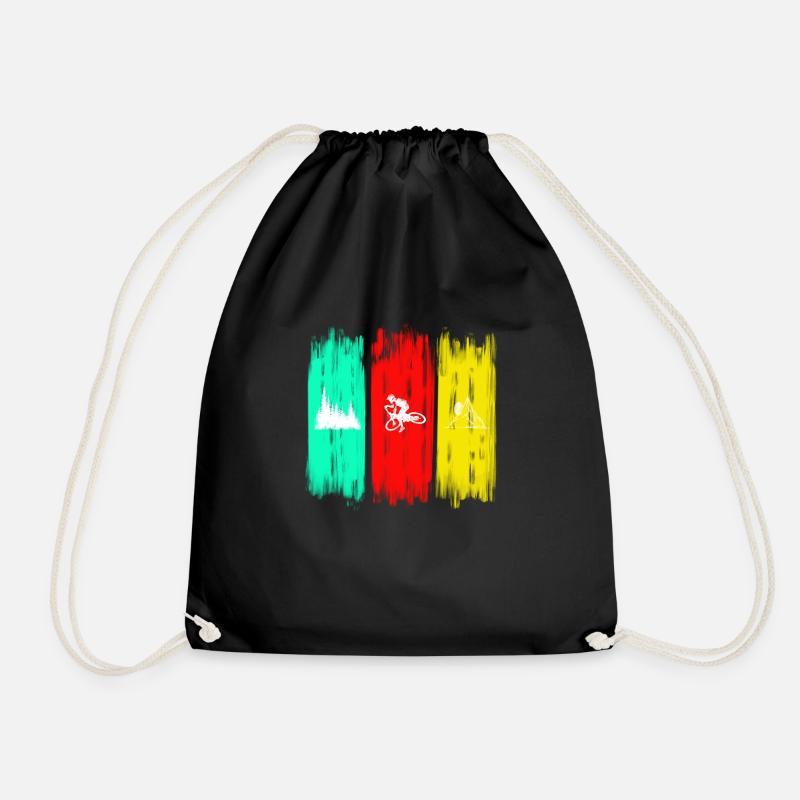 MTB lifestyle - whips, forest, mountains - Drawstring Bag - black
