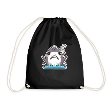 Shark Lover - Drawstring Bag - black - Front