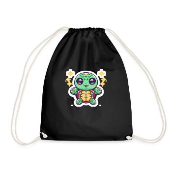 Turtle Lover - Drawstring Bag - black - Front