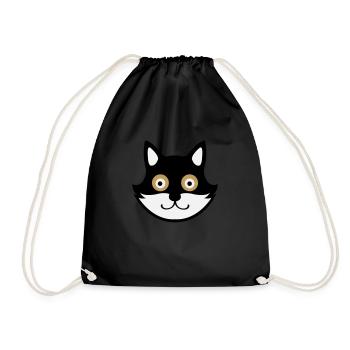 cat - Turnbeutel - Schwarz - Vorne