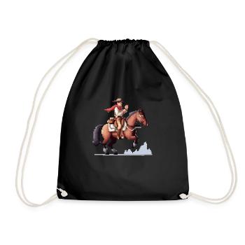 Pixaro the Cowboy - Drawstring Bag - black - Front