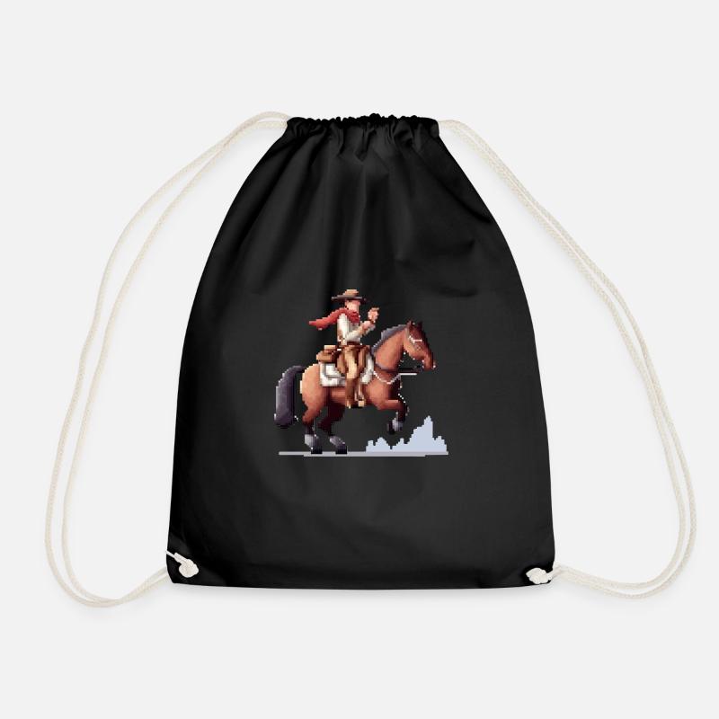 Pixaro der Cowboy - Turnbeutel - Schwarz