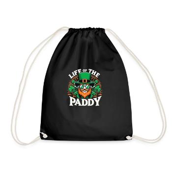 Life Of The Paddy Funny St Patrick's Day Irish - Drawstring Bag - black - Front