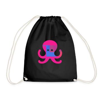 Oktopus - Turnbeutel - Schwarz - Vorne