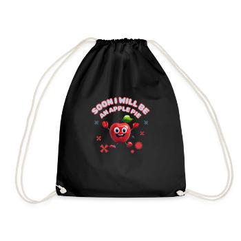 American apple pie, delicious food - Drawstring Bag - black - Front