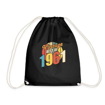 Vintage 1961 meilleur de 1961 - annif 63 ans - Sac de sport léger - noir - Devant