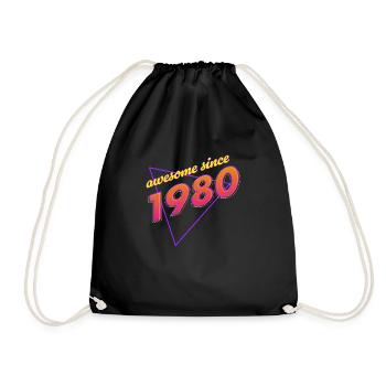 Rétro - Awesome since 1980 - Sac de sport léger - noir - Devant