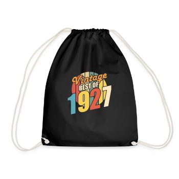 Vintage 1927 Best of 1927 - Annif 97 Years - Drawstring Bag - black - Front