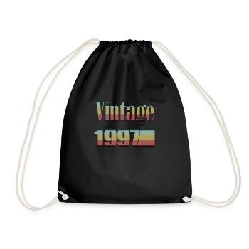 1997 Birthday 1997 Born in 1997 Birthday - Drawstring Bag - black - Front