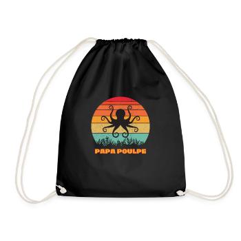 PAPA POULPE VINTAGE - Sac de sport léger - noir - Devant