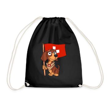 Suisse Fan Teckel - Sac de sport léger - noir - Devant